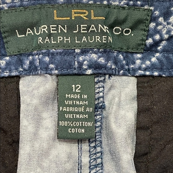 Ralph Lauren - Lauren Jeans Co. - Blue Pattern Casual Shorts Women's Size 12 - Picture 4 of 4